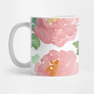 Loose Watercolor Peonies Mug